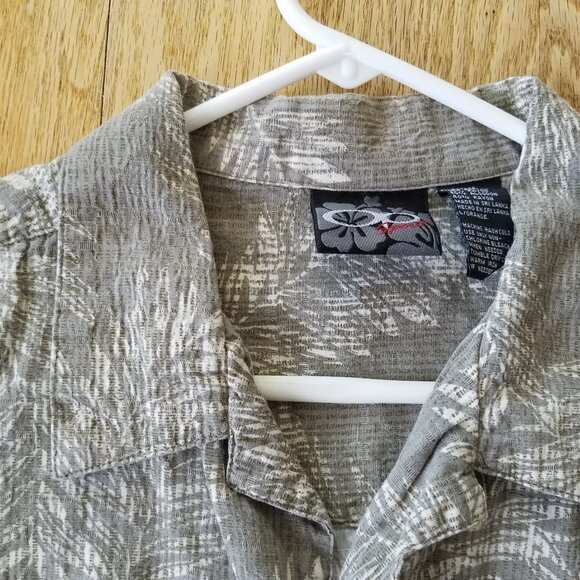 OP Ocean Pacific Men's Hawaiian Shirt Cotton Blend Tropical Floral ~ Large - Picture 1 of 7